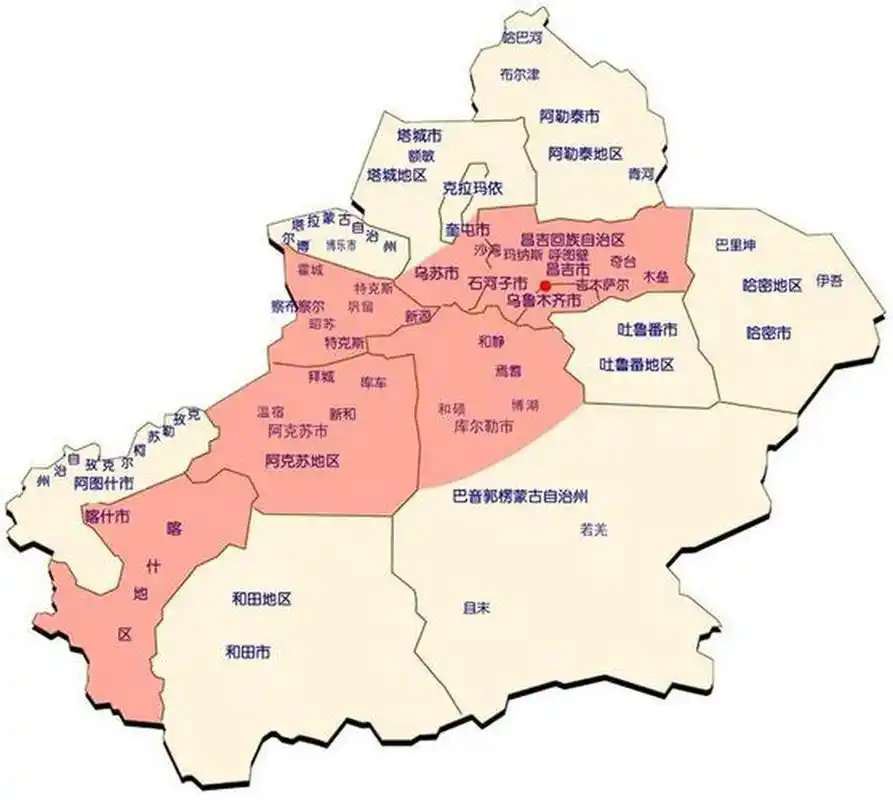 新疆地图可放大