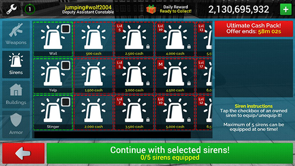 武器与警报设置