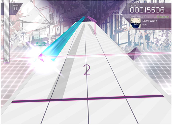 Arcaea拖拉操作示意图