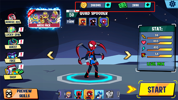 火柴人超级英雄战争内置MOD菜单