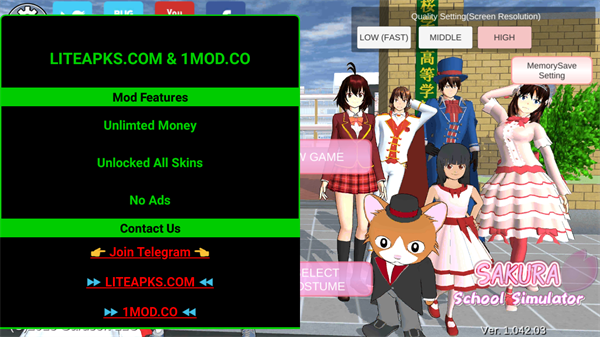 樱花校园模拟器内置mod菜单版2026