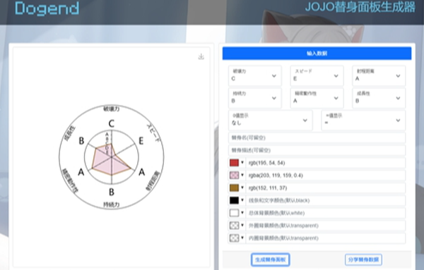 JOJO替身面板生成器