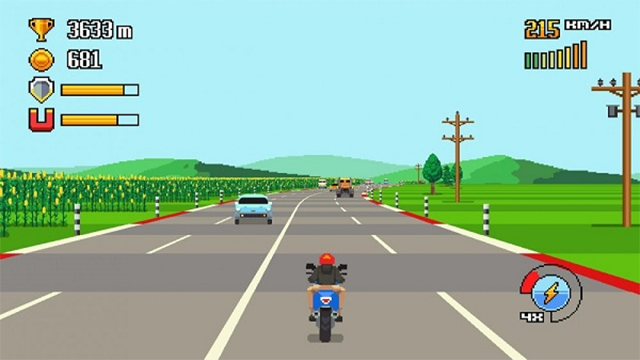 像素摩托车(Retro Highway)